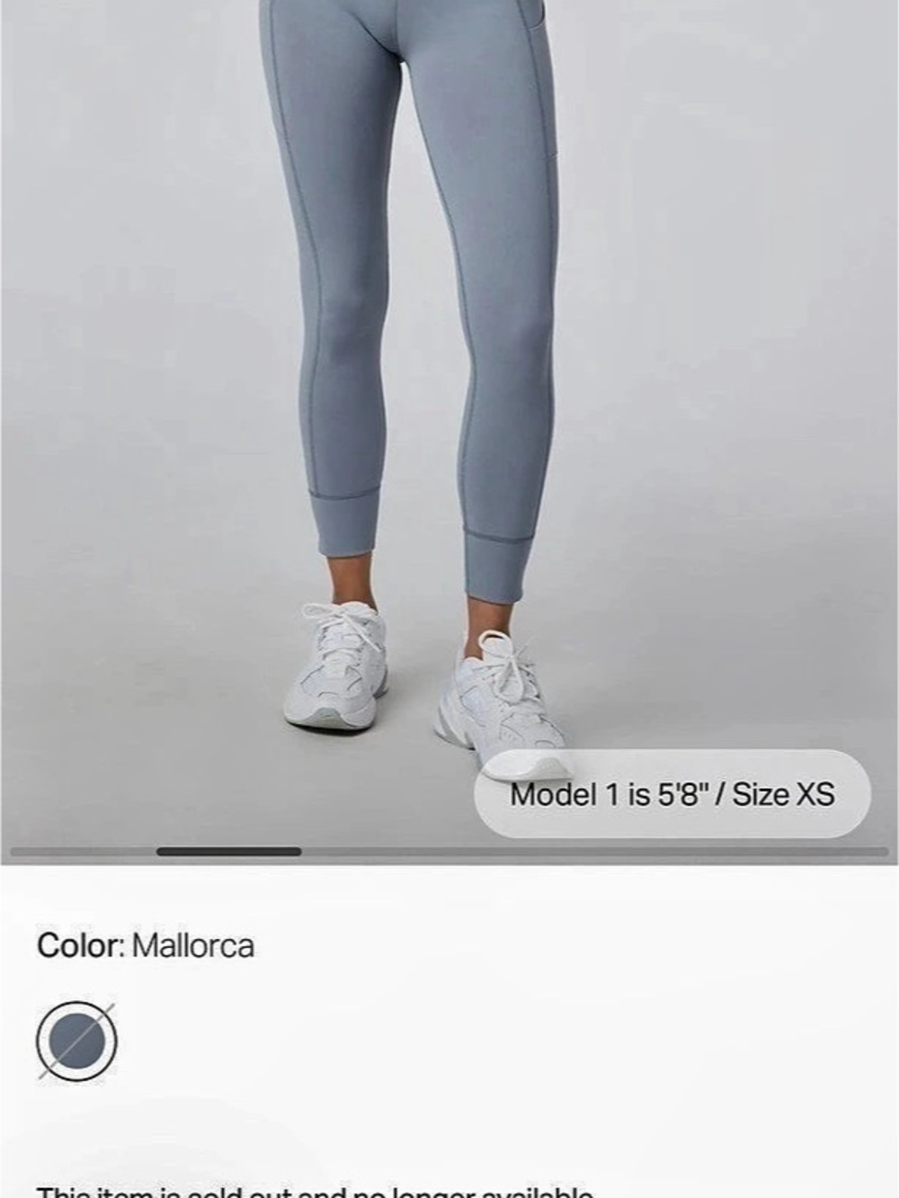 Vuori Daily Pocket Legging Leggings in Gray Size Small